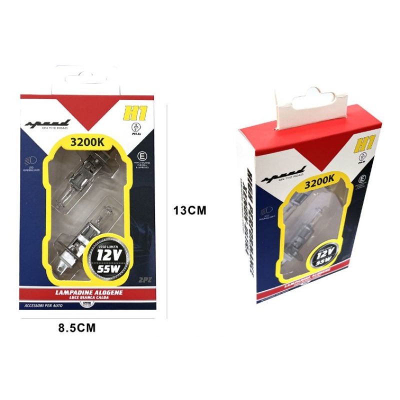 Kmt Style 2x Lampadine Alogene H1 Effetto Xenon luce Bianco caldo 5...