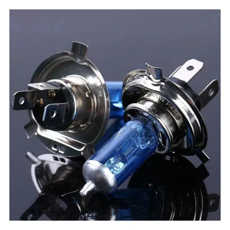 Kmt Style 2x Lampadine Alogene H4 Effetto Xenon luce Bianca 12V 90-...