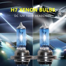 2x Lampadine Alogene H7 Effetto Xenon luce Bianco naturale 100W 4500K