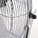 Ventilatore da terra cromato 130W 3 Pale Alluminio a 3 Velocita Diametro 45cm