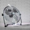 Ventilatore da terra cromato 130W 3 Pale Alluminio a 3 Velocita Dia...