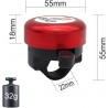 Kmt Style Campanello bici 2PZ manuale in alluminio colorato manubri...