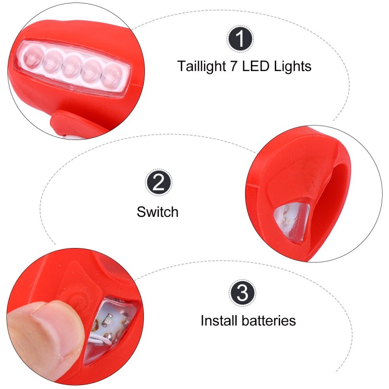 Fanale anteriore bici universale con cinque LED bianchi On Fanale anteriore bici universale con cinque LED bianchi On