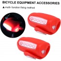Kit Luci luce a 5 led bianchi 2PZ anteriore bici bicicletta fanale segnalazione