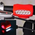 Kit Luci luce a 5 led bianchi 2PZ anteriore bici bicicletta fanale segnalazione