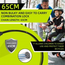 Lucchetto catena per bici bicicletta moto cavo acciaio antifurto combinazione
