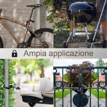 Catena Antifurto sicurezza per moto scooter bici in acciaio combinazione 100cm