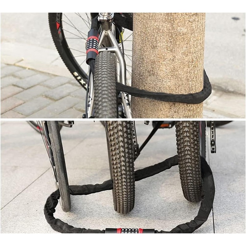 Kmt Style Catena Antifurto sicurezza per moto scooter bici in accia...