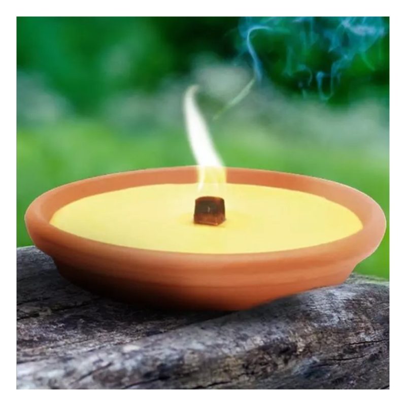 Officine candle Candela alla citronella antizanzare in terracotta f...