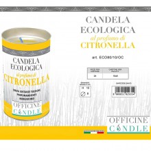 Set 24 Pezzi Candela Ecologica Al Profumo Di Citronella Anti Zanzare 8x10cm