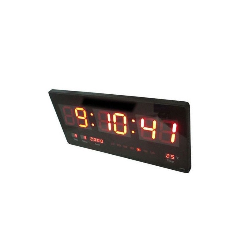 Orologio digitale parete Led datario temperatura giorno rosso verde bianco luce