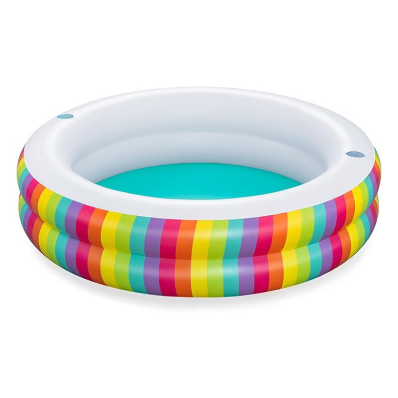 Bestway Piscina Per Bambini Fantasia Rainbow Rotonda 206x51 cm Da G...