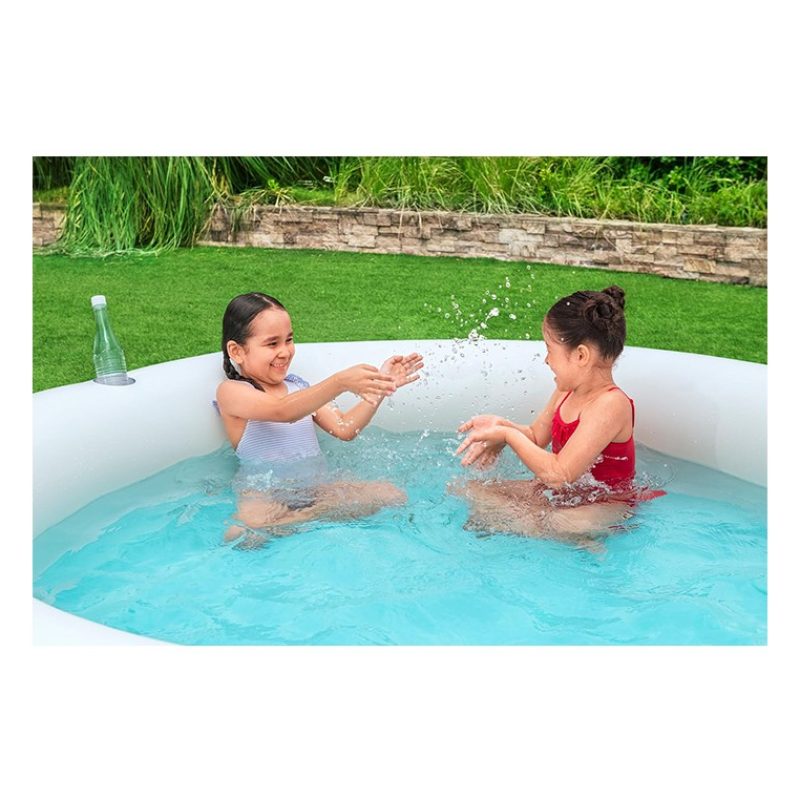 Bestway Piscina Per Bambini Fantasia Rainbow Rotonda 206x51 cm Da G...