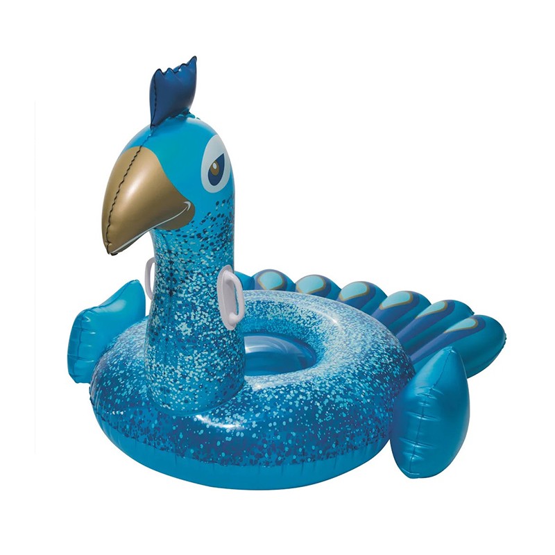 Salvagente Gonfiabile Cavalcabile Pavone 198x164 cm Bestway piscina mare