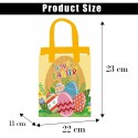 Sacchetti Regalo Di Pasqua 12 pz Pasquali Con Manici in TNT colorati per uova