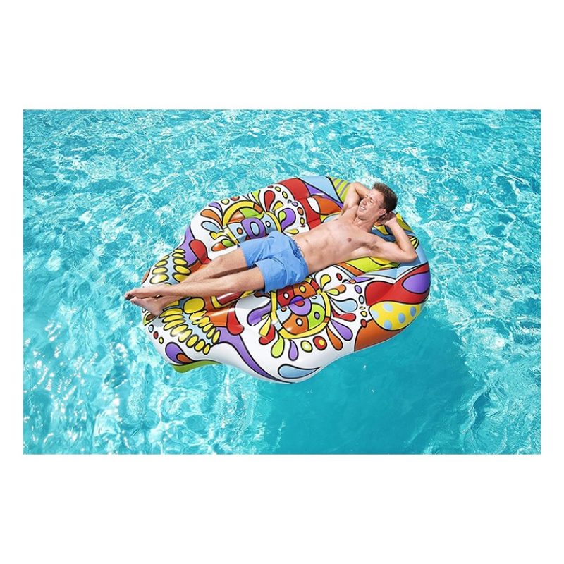 Bestway Salvagente Gonfiabile Cavalcabile 193x141 cm Pop art barcel...