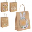Sacchetti Regalo Di Pasqua 12 pz Pasquali Con Manici incarta kraft per uova