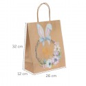 Sacchetti Regalo Di Pasqua 12 pz Pasquali Con Manici incarta kraft per uova