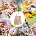Sacchetti Regalo Di Pasqua 12 pz Pasquali Con Manici incarta kraft per uova