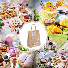 Sacchetti Regalo Di Pasqua 12 pz Pasquali Con Manici incarta kraft per uova