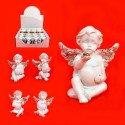 Set bomboniere 24 pz angeli angioletto statuette bimbo comunione matrimonio  