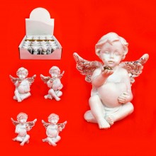 Set bomboniere 24 pz angeli angioletto statuette bimbo comunione matrimonio  
