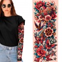 Tatuaggio Maniche Uomo Donna nylon Temporaneo Finto Tatoo Completo Braccio Calze