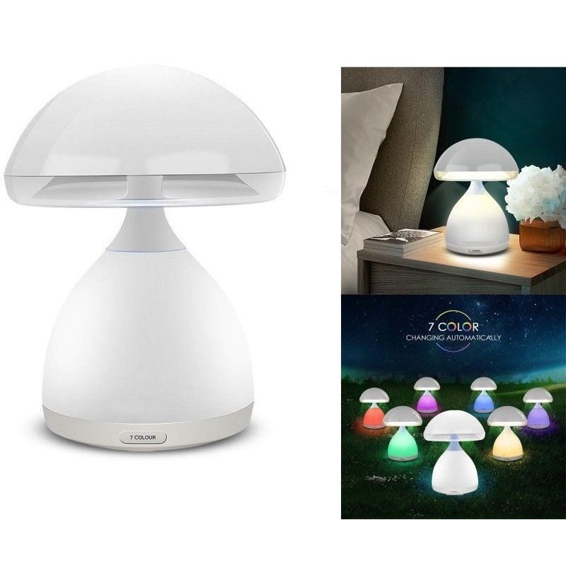 Lampada fungo cromatica interruttore touch LED colore ricaricabile sfumata sonno