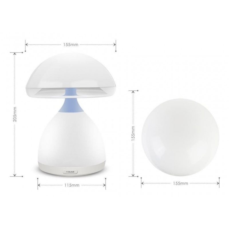Lampada fungo cromatica interruttore touch LED colore ricaricabile sfumata sonno