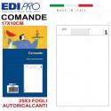 60 Blocco Comande 25x3 Copie Autoricalcante Edipro E5916 Blocchi Fogli Ufficio
