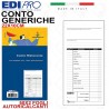 30 Blocchi conto ristorante conti moduli 50x2 Autoricalcante Edipro...