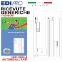 40 Blocchi Ricevuta Generica 33x3 Moduli Triplice copia Autoricalcante ricevute