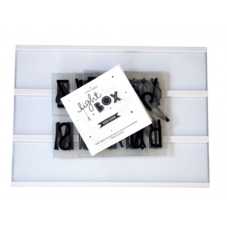 Lavagnetta box luminosa 70 lettere nere simboli casa vintage feste matrimoni
