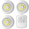 Torcia LED bianca lampada lavoro officina garage magnetica gancetto batterie