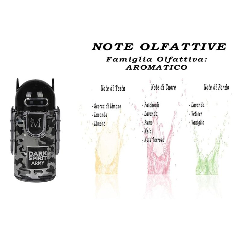 Montage Profumo da uomo Dark Spirti Army 100ml eau de toilette Spra...