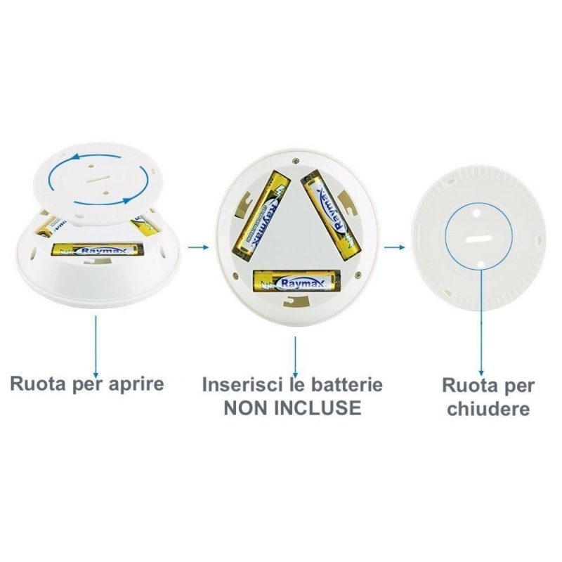 Torcia LED bianca lampada lavoro officina garage magnetica gancetto batterie