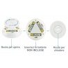 Torcia LED bianca lampada lavoro officina garage magnetica gancetto batterie
