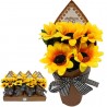Due Esse Piante Artificiali Decorativi Fiori finti Girasole Decoraz...