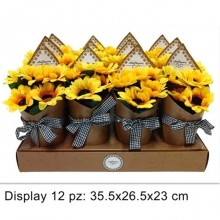 Piante Artificiali Decorativi Fiori finti Girasole Decorazione Interni esterni