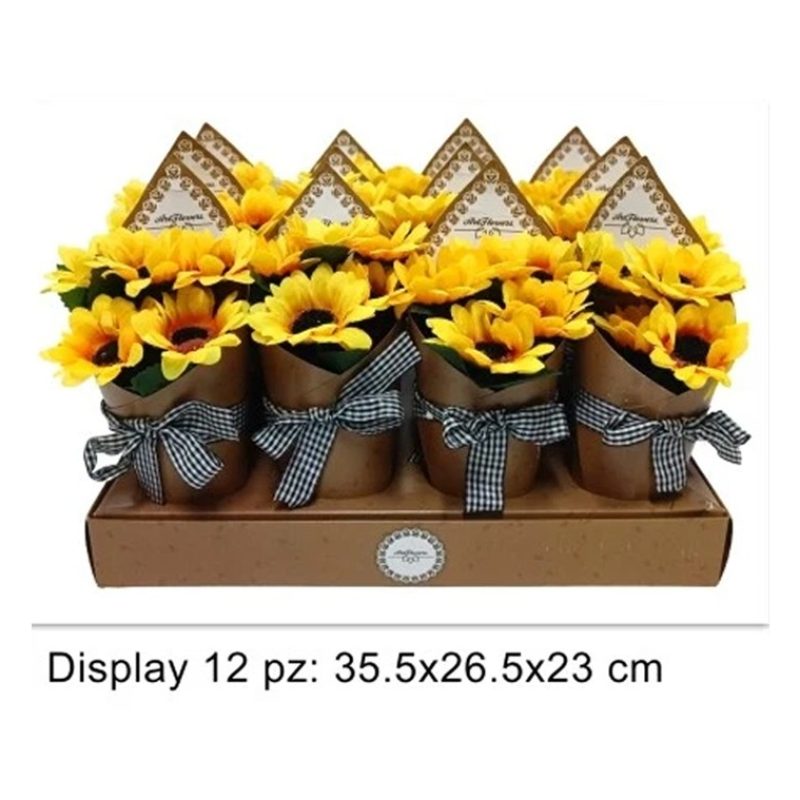 Due Esse Piante Artificiali Decorativi Fiori finti Girasole Decoraz...