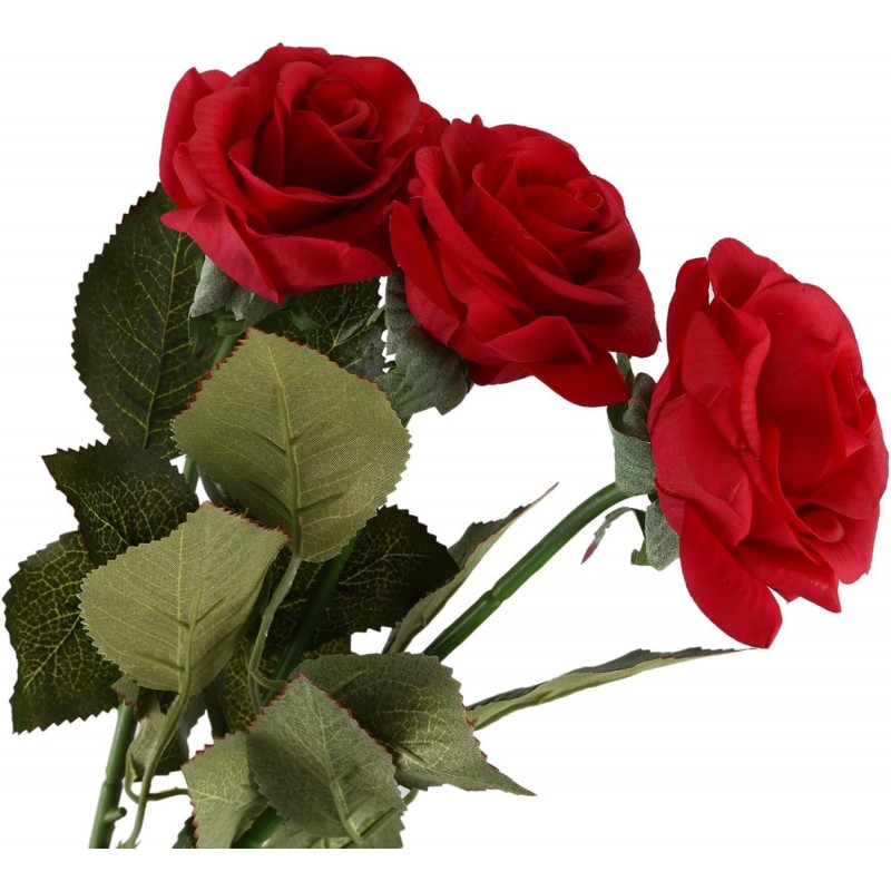 Due Esse Bouquet Di Fiori Di 12 Rose Artificiali mazzo Di Piante Fi...