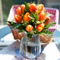 Buoquet Artificiali Decorativi Fiori finti Tulipani Interni esterni 2 mazzetti