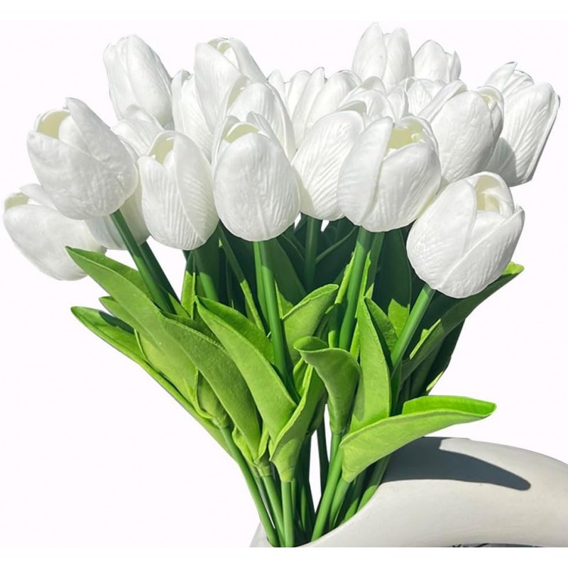 Tulipani Artificiali 12 Pezzi Fiori Finti Tulipano Bouquet sposa decorazione