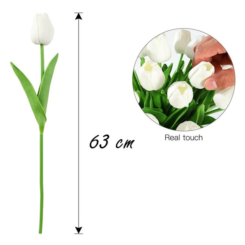 Due Esse Tulipani Artificiali 12 Pezzi Fiori Finti Tulipano Bouquet...