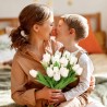 Due Esse Tulipani Artificiali 12 Pezzi Fiori Finti Tulipano Bouquet...