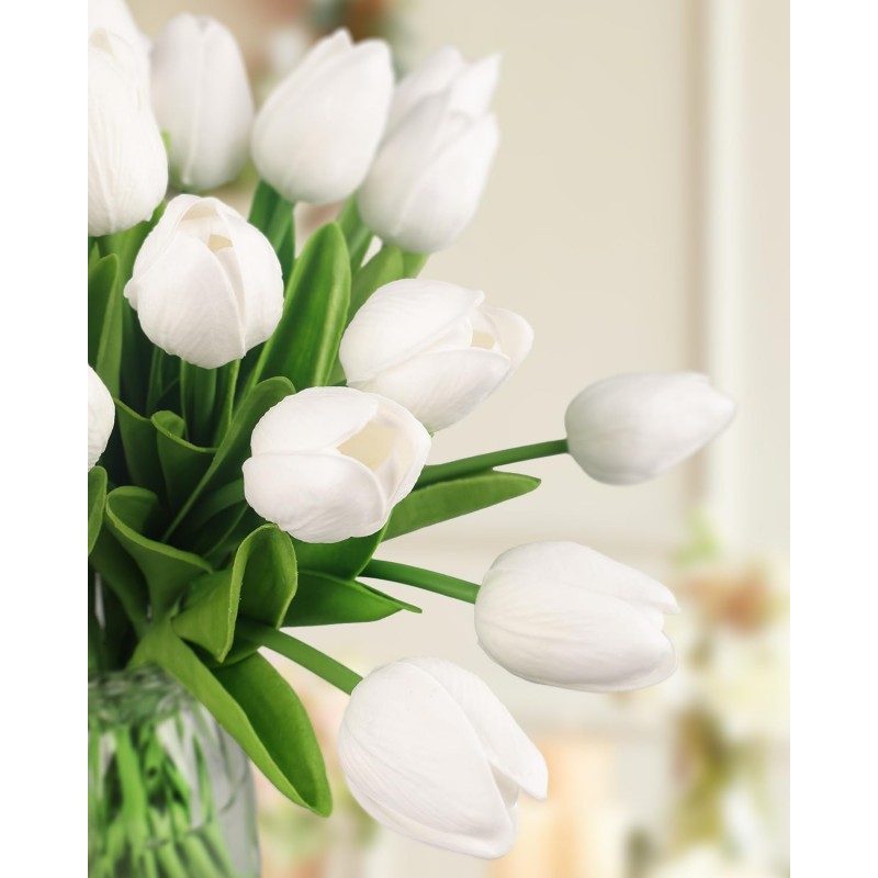 Due Esse Tulipani Artificiali 12 Pezzi Fiori Finti Tulipano Bouquet...