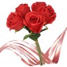 Due Esse Bouquet Di Fiori 5 Rose rosse Artificiali mazzo Di Piante ...