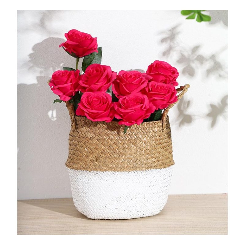 Due Esse Bouquet Di Fiori 5 Rose rosse Artificiali mazzo Di Piante ...