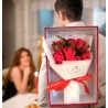FGF Bouquet Di Fiori Rose Artificiali Piante Finte profumate con sc...