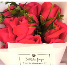 Bouquet Di Fiori Rose Artificiali Piante Finte profumate con scatola box regalo